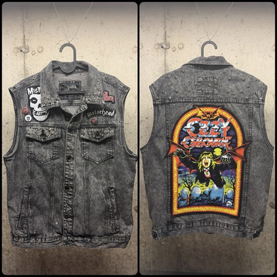 #ad New custom studded metal battle vest. Ozzy Motörhead Misfits $250.00