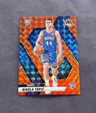 2024-25 Panini Mosaic - Rookies Nikola Topic #242 Orange Mosaic Prizm /249 (RC)