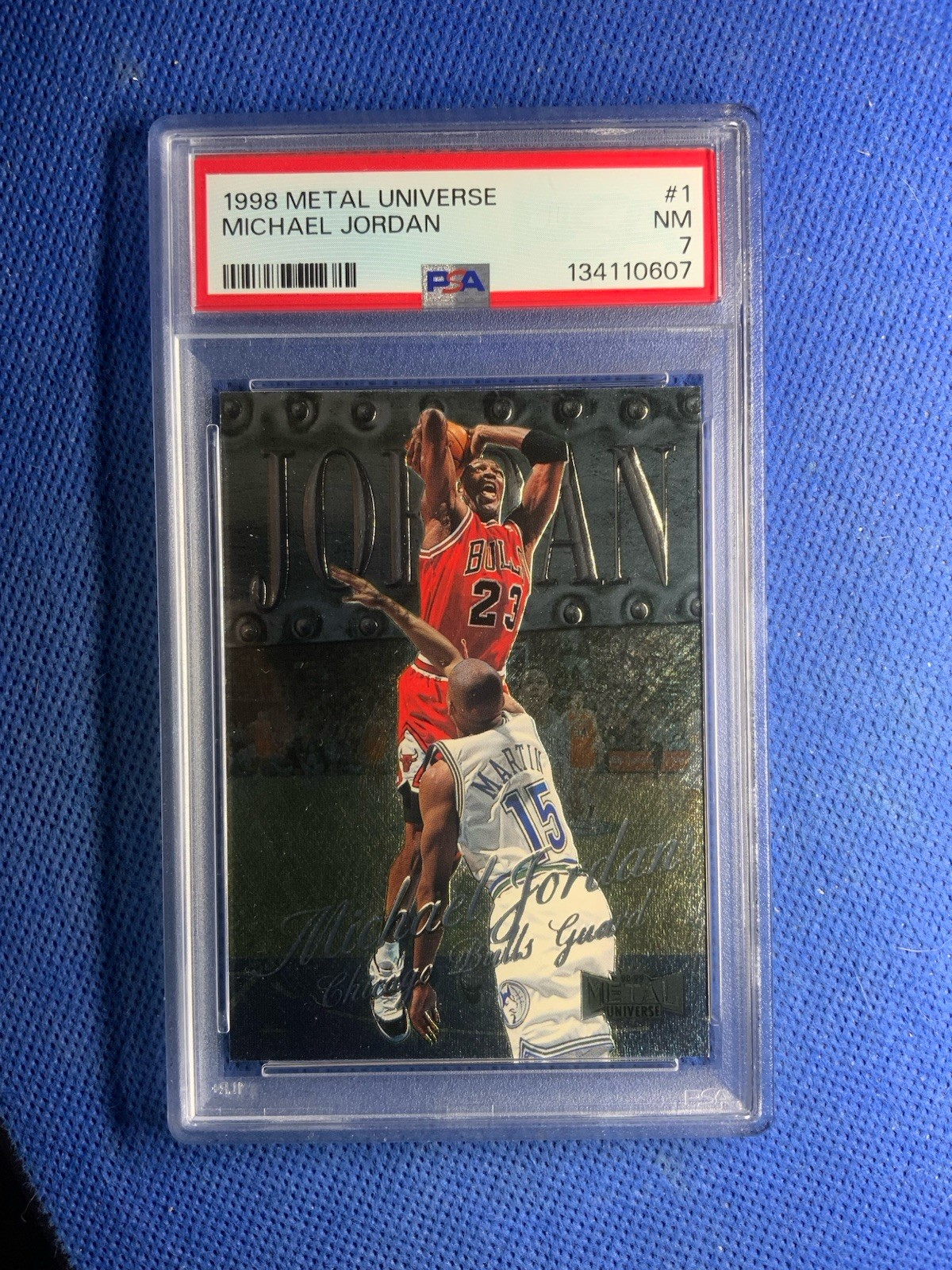 1998-99 Metal Universe #1 Michael Jordan Chicago Bulls HOF PSA 7