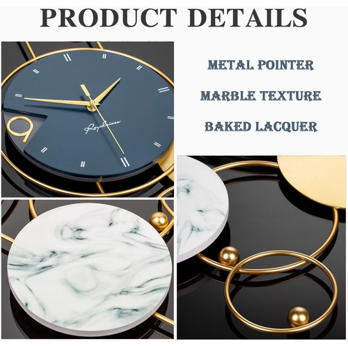 Large Wall Clock Modern Wall Clocks for Living Room Decor Metal Wall Clock De... - Picture 7 of 7