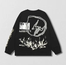 Travis Scott Cactus Jack For Fragment Logo Long Sleeve Tee Small-XL | SALE |