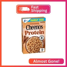 Cheerios Protein Cereal, Cinnamon, 8g Protein, Family Size, 15 oz