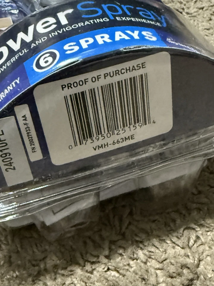 Waterpik Power Spray Series Cabezal de Ducha Portátil Acero Inoxidable Cromo NUEVO Foto 3 de 3