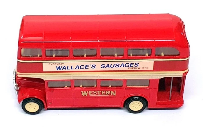 Corgi 12cm Long Diecast D599 - AEC D/Deck Bus Western - Red - Image 4 of 4