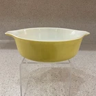 Vintage Pyrex 1 Pint Casserole Dish #471 Yellow Green