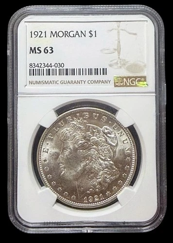 1921-P Morgan Silver $1 Dollar NGC MS63