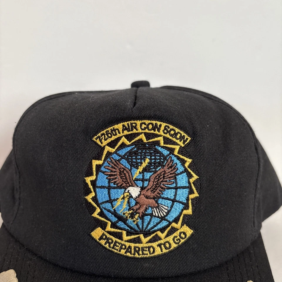 复古 726th Air Con Squadron Prepared To Go 黑色平沿帽 — 第 2/4 张图片