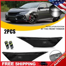 For Honda Civic 2016-2021 Bumper Front Reflector Side Marker Light Assembly