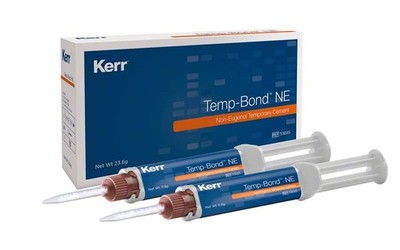 Kerr TempBond NE 2 x 11,7 g Provisorischer Zement Zahn Kronen Brücke kleben DIY