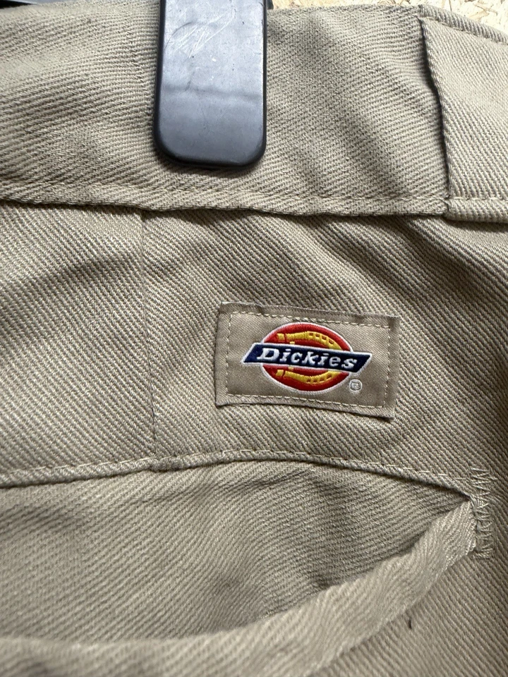 Dickies 874 Beige Cotton Blend Twill Chino Trousers Straight Leg W42 L32, photo 3 of 5