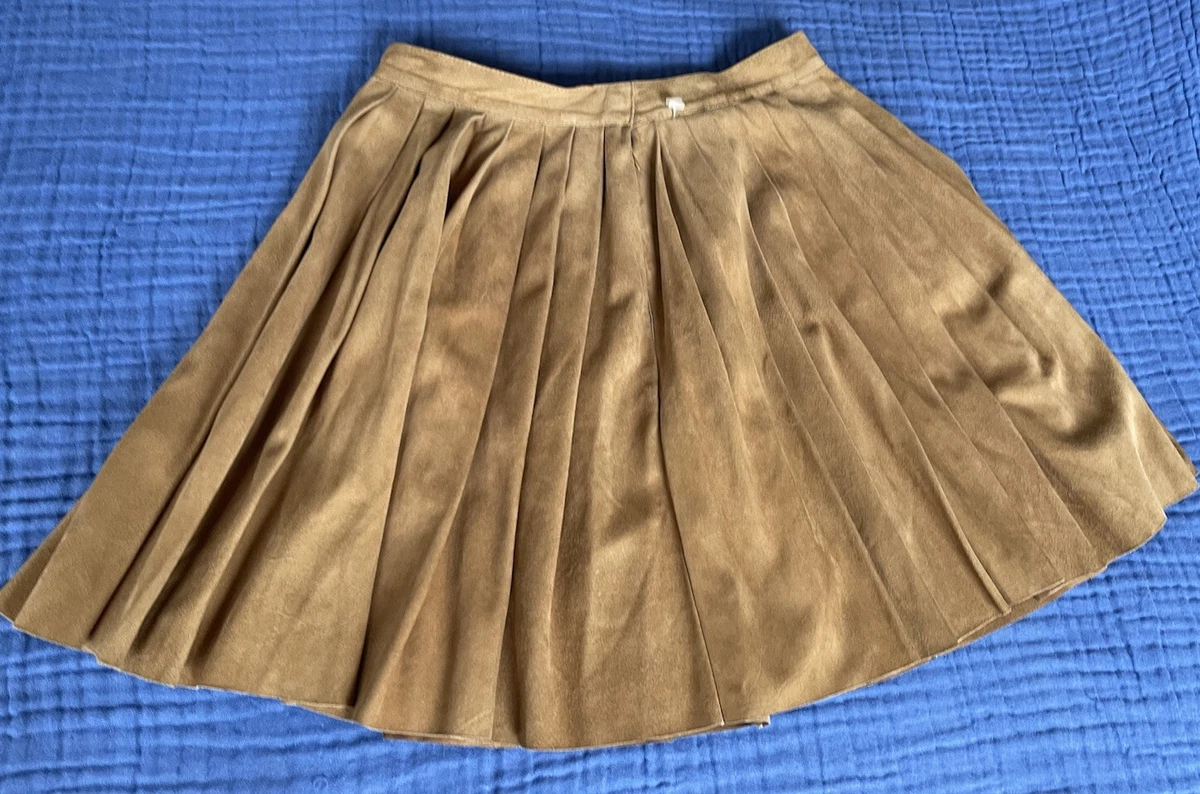 Prada suede cheap mini skirt