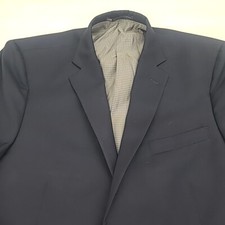 Hart Schaffner Wool Blazer Mens 46R Blue Dual Vent Sport Suit Coat Jacket USA