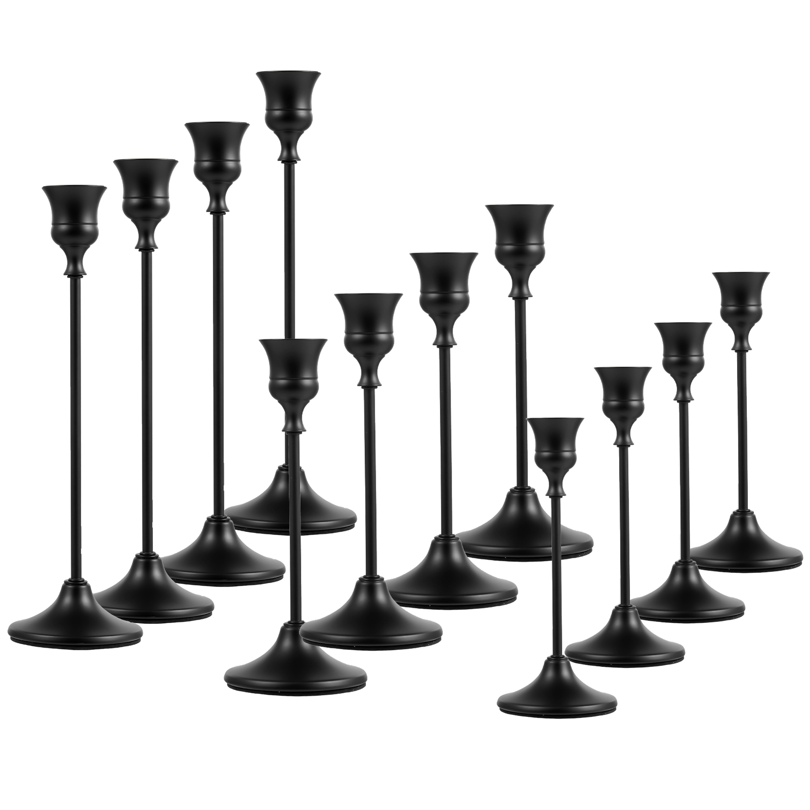 Brass Gold Tall Candlestick Holders