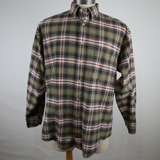 Tommy Hilfiger Shirt Mens Medium Casual Pocket Button Down Plaid Long Sleeve