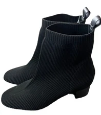 Joie Neely Knit Ankle Boot Black Size 10 NWOB 