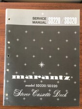 Marantz SD-220 SD320 Cassette Deck Service Manual Original 