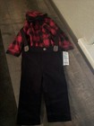 Carter's Baby Boy 6M 3-Piece Pant Set Red  Flannel W/ Suspenders/ Bow Tie NWT — photo 1