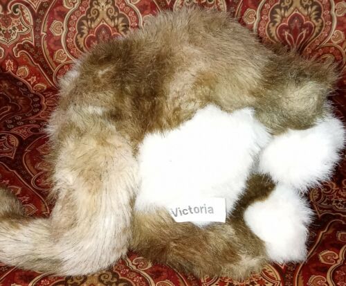 Russ Cat Victoria 12" Tall Kitty Brown Golden White Blue Eye Sitting Well Made O - Picture 3 of 4