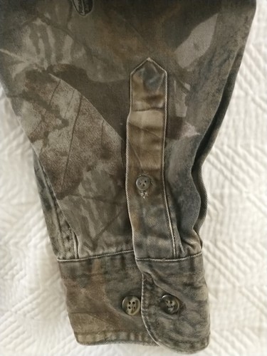 Outfitters Ridge Camo Long Sleeve Shirt ~100% Organic Cotton~Button Down~Sz XL - Picture 15 of 17