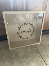 Wooden Rustic Event Card Shadow Box