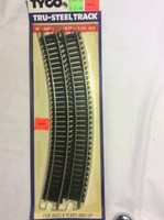 Tyco Ho Scale Tru-steel Track 18 Radius Curved Track - 4 Pieces 418 Tyco Ho Scale Tru-steel Track 18 Radius Curved Track - 4 Pieces 418