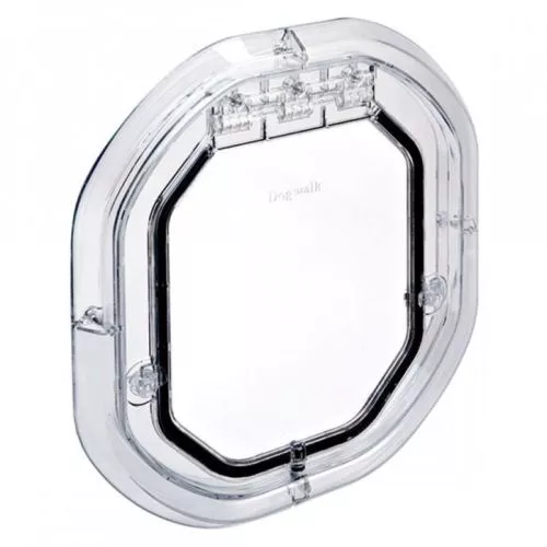 Large Dog Door Flap Pet Tek Glass Fitting Clear White Cat eBay