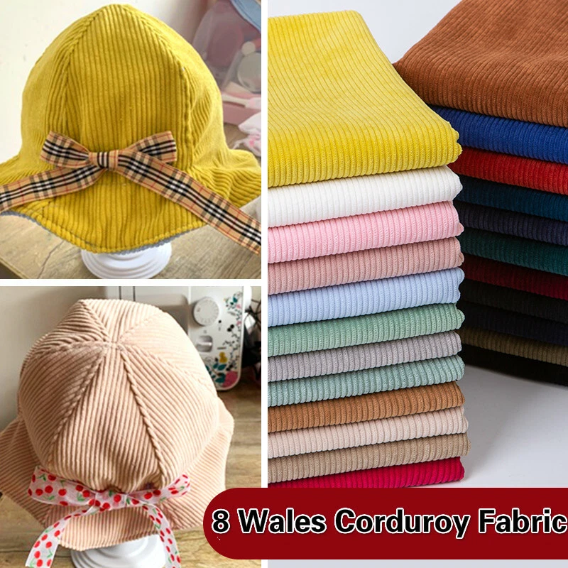 8 Wales Plain Corduroy Fabric Thick Coat Pants Sewing Material DIY Cloth Craft - Image 3 of 4