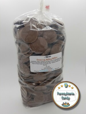 Merckens 2 LB Cocoa LITE Milk OR DARK Chocolate Wafers Discs Candy Melts Fall