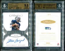 BGS 9.5 2017 Panini Flawless Greats Autographs Silver #7 Steve Largent 2/10