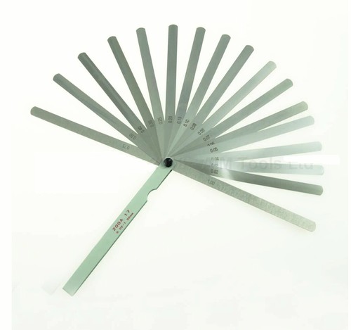 Spessimetro Curvo In Acciaio Inox - Set Per Misurare Spessori 0,05-1,00 Mm, Per Saldature E Lavorazioni