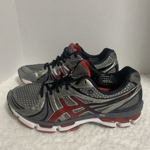 ASICS GEL-Kayano 18 Red & Grey - Men's Size 10 Great Condition - 第 1/6 張圖片