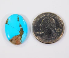 Natural Kingman Turquoise Oval Shape Cabochon Gemstone 15.00 Ct DK=12