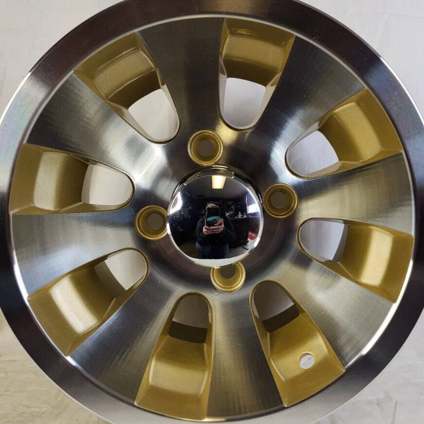 10x7 4/4 Aluminum Golf Cart Rims Wheels for Ez-Go Club Car Yamaha Harley + More Foto 4 de 4