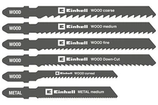 Genuine Einhell 10 Piece Jigsaw Blade Set Jigsaw Accessories T-Shank for H...