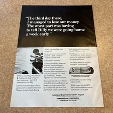 1970 American Express Travelers Cheques Print Ad Amex Check People Who Travel