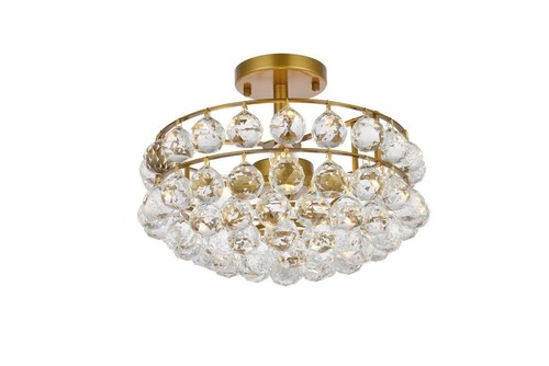 Crystal Chandelier Flush Mount Bedroom Kitchen or Dining Room Ceiling Light 14" - Picture 5 of 9