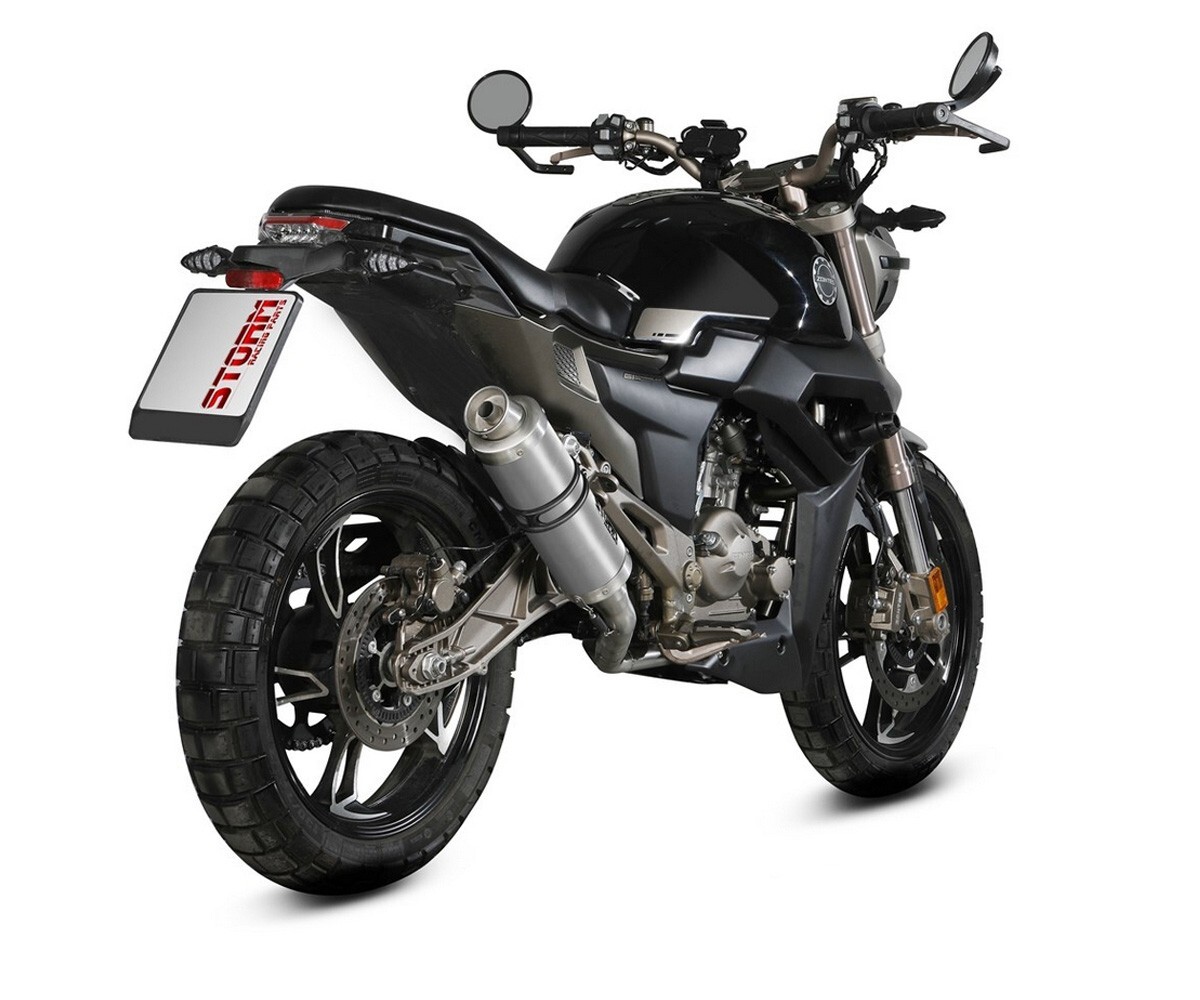 Échappement Complet Storm By Mivv GP Acier Noir Pour Zontes ZT 125 G1 2021 - Neuf Garantie 2 Ans