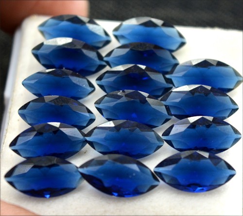 Natural Certified Ceylon Sapphire Marquise Cut 12x6 mm lot pieces Loose Gemstone - Picture 2 of 9