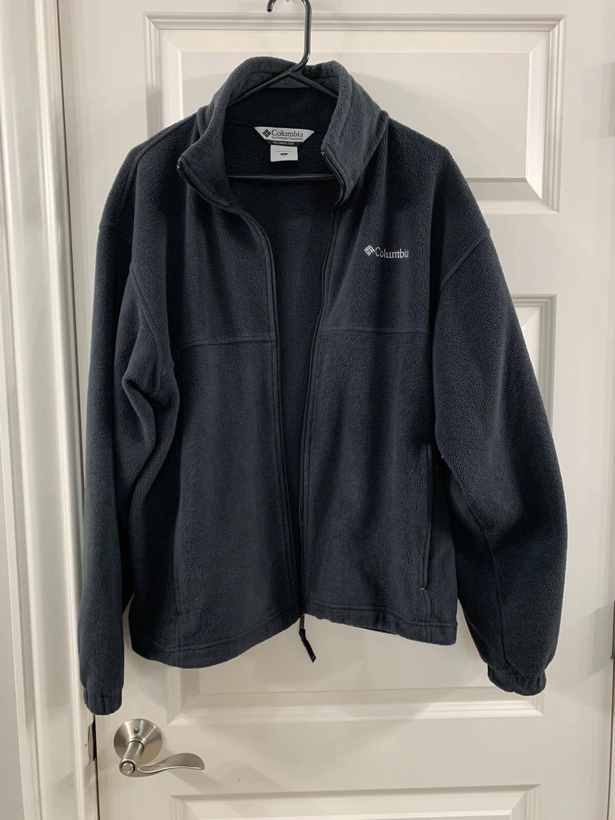 Columbia Charcoal Fleece Jacket Mens Size Large