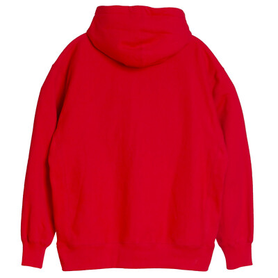 SUPREME (NYC) Fleece Knit Pearl Appliqué Hooded Sweatshirt Red : L
