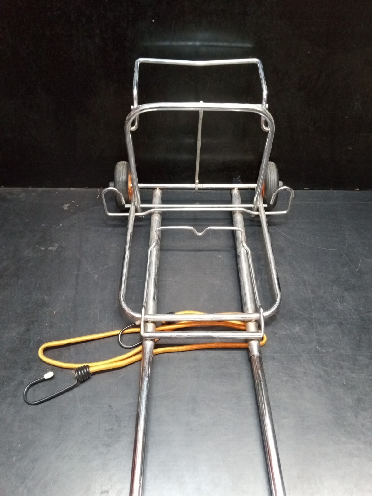 Folding Hand Truck Luggage Tank Cart Small Dolly orange Bungee cord Foldable 3'
