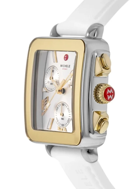 Reloj para mujer Michele Deco deportivo de cuarzo cronógrafo esfera plateada MWW06K000069 Foto 3 de 4