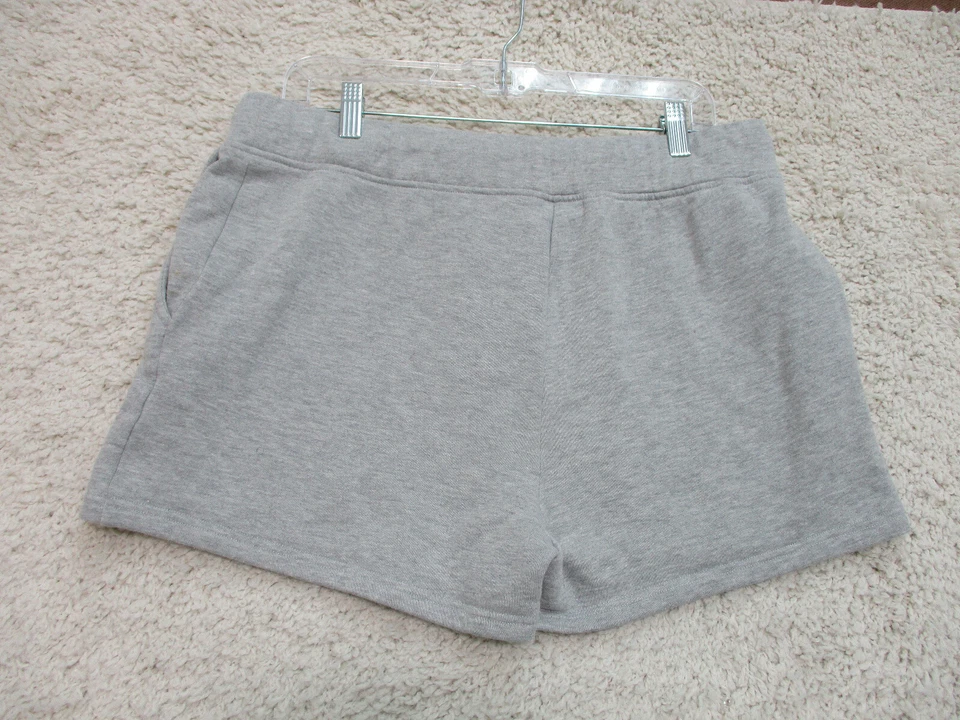 Rosio Shorts 2X Womens Plus Size Gray Short Casual Pockets Stretch Modern Logo - Image 4 of 4