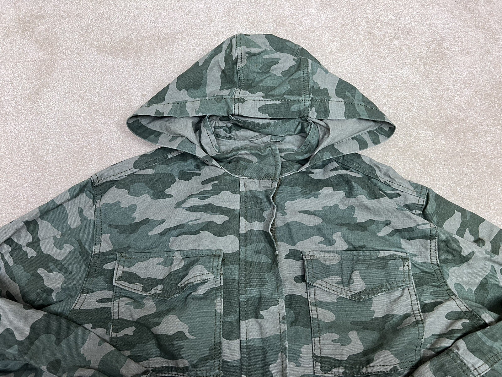 Universal Threads Jacket Womens Medium Green Camo… - image 2