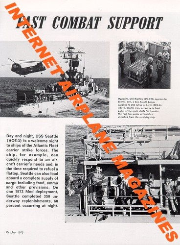 NAVAL AVIATION NEWS OCT 1973 VAQ-134 EA-6B NAS WHIDBEY ISLAN_RH-53D_USS GUAM_F-4 - Picture 3 of 3
