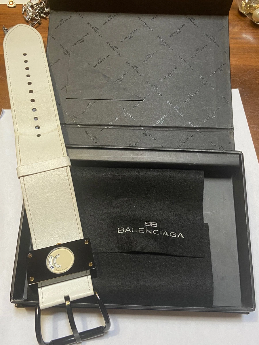 Rare Balenciaga Montre Acier Beige & Black 2011 collection