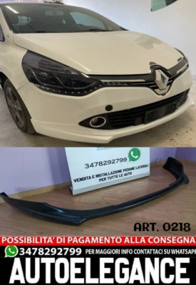 RENAULT CLIO 4 16-19 LAMA SOTTO PARAURTI ANTERIORE IN ABS LOOK SPLITTER RS