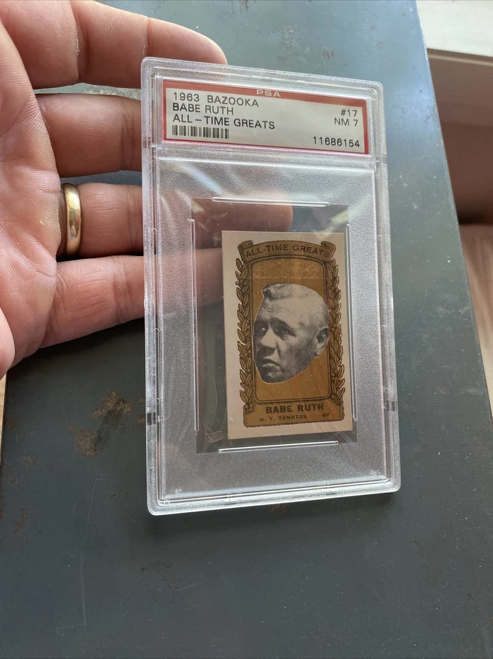 Babe Ruth Vintage 1963 Bazooka PSA 7 Vintage Baseball Card New York Yankees MLB - Image 2 of 4
