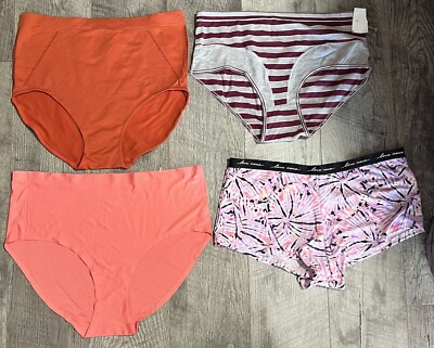 Size 1X - New Mixed lot of Panties Under Control XOXO Variety 4 Pr