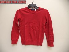 The Children s Place Boys Classic Red V-Neck Sweater, Size S 5/6 196733023420